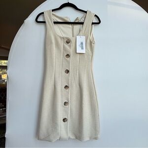 NWT One and Only Collective Inc. Elegant Cream Button-Down Dress